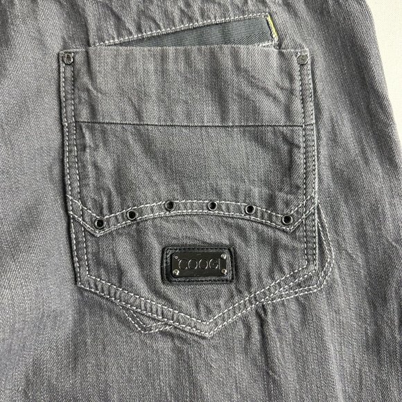 Vintage Mens COOGI Australia Straight Leg Jean Retro Y2K W36 L34 Gray Zip Pocket - Picture 6 of 10